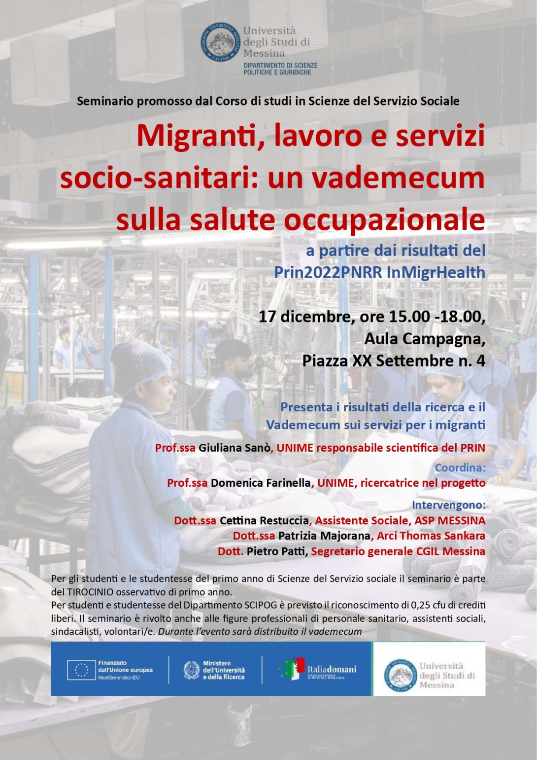 locandina salute sociooccupazionale